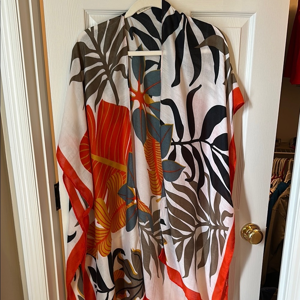 Tropical Leaf kimono Multicolor